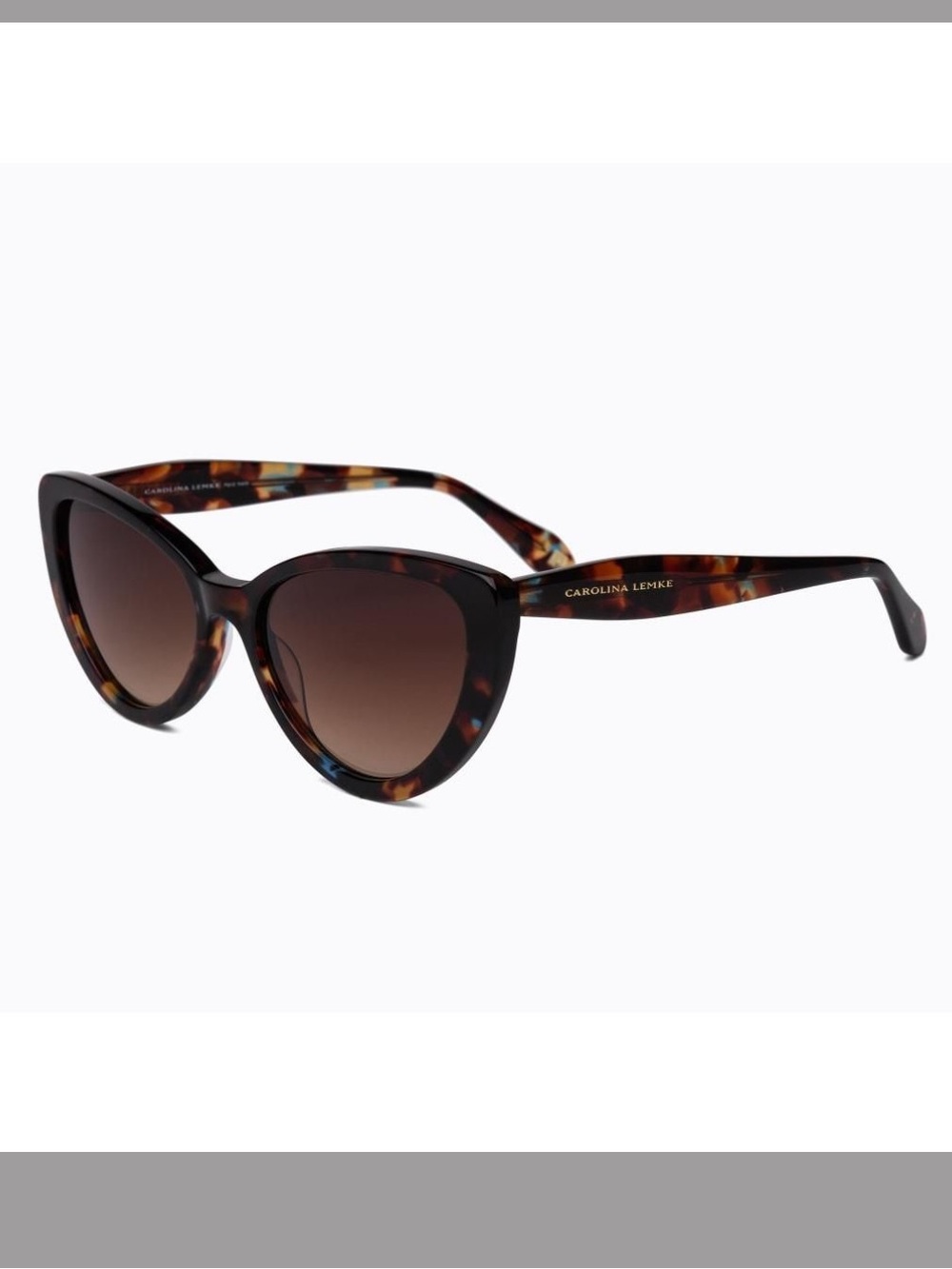 Carolina Lemke Women's Tortoise Cat-Eye Sunglasses - Brown Lenses